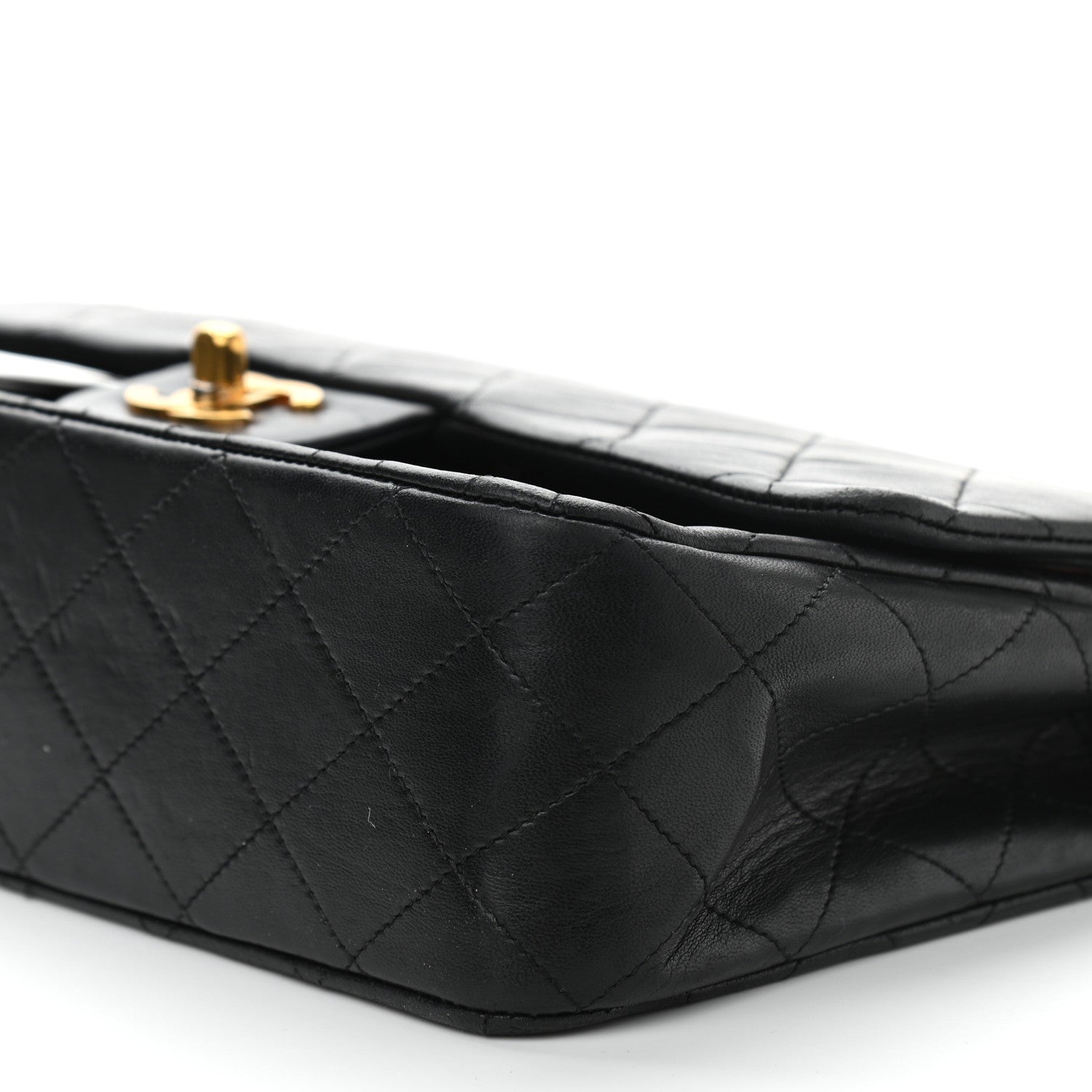 Chanel Lambskin Quilted Medium Double Flap Black 10 of 18