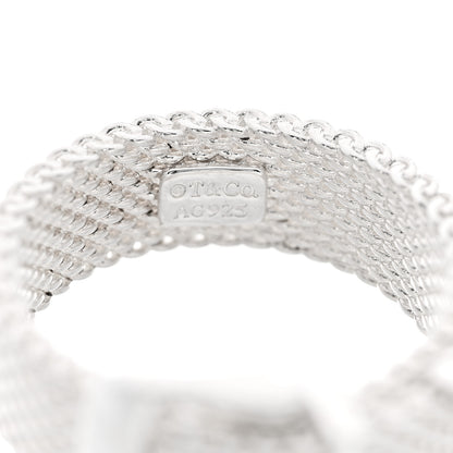 Tiffany Sterling Silver Somerset Mesh Buckle Ring 47 4.25 4 of 4