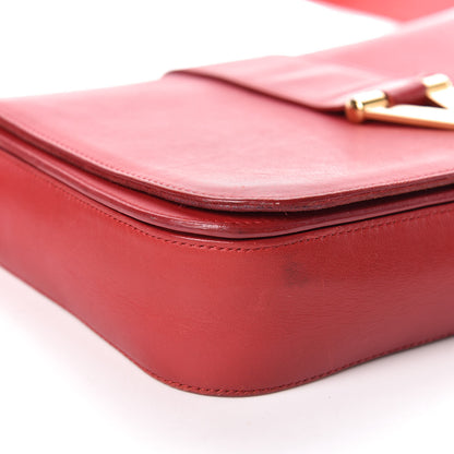 Saint Laurent Calfskin Classic Y Satchel Red 9 of 25