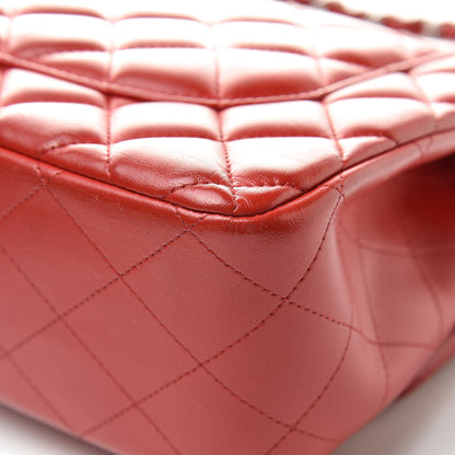 Chanel Lambskin Quilted Jumbo Double Flap Red 10 of 17