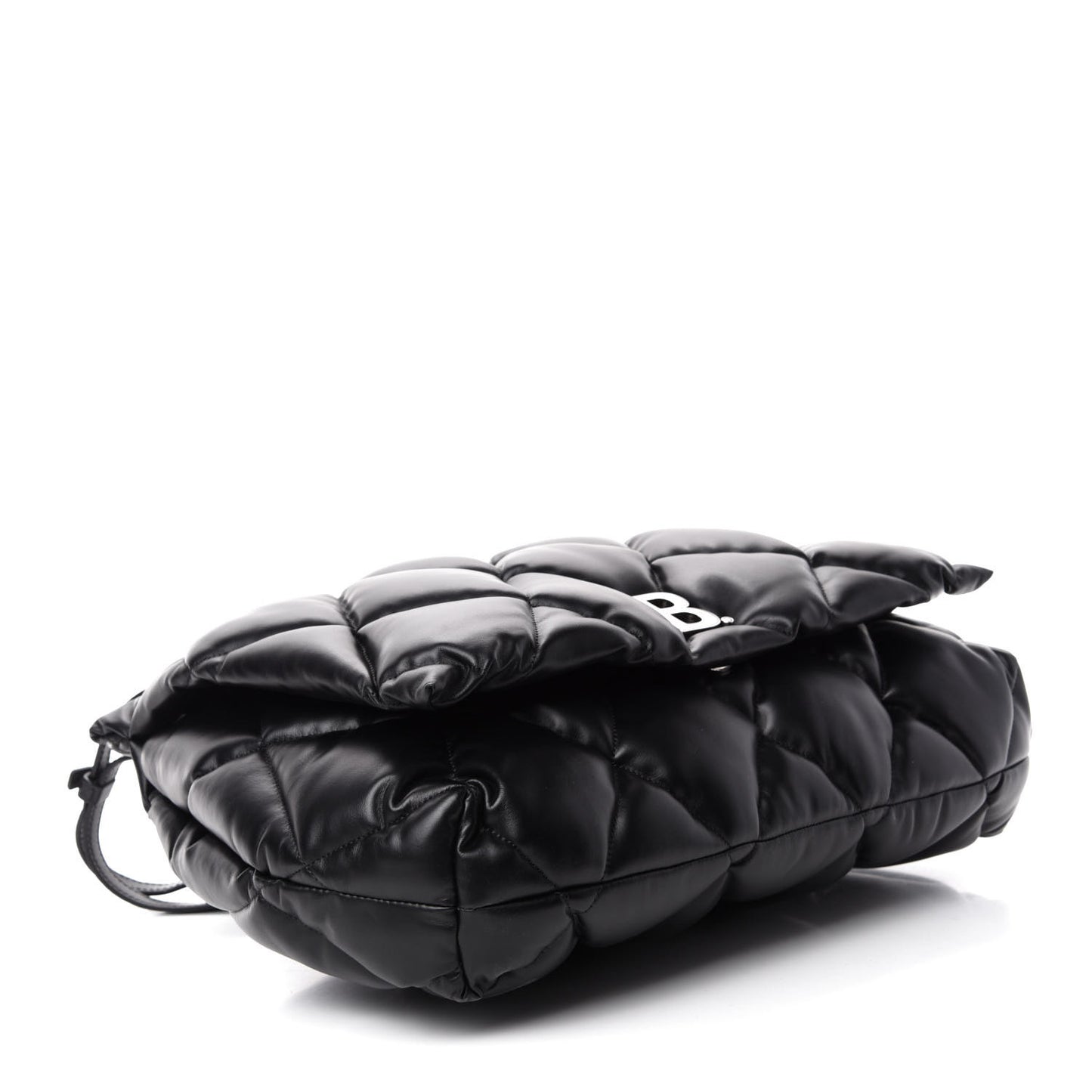 Nappa Calfskin Quilted Large Touch Shoulder Bag Black