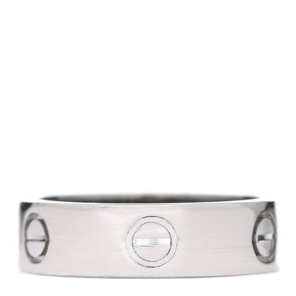 Cartier 18K White Gold 5.5mm LOVE Ring 57 8 1 of 5