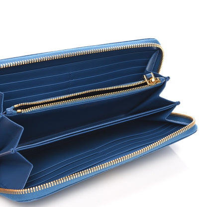 Prada Vitello Move Zip Around Wallet Cobalto 5 of 8