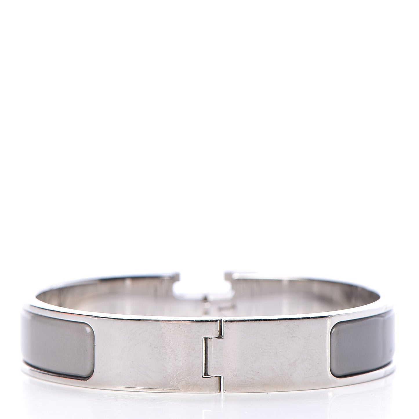 Enamel Narrow Clic Clac H Bracelet PM Gris Macadam
