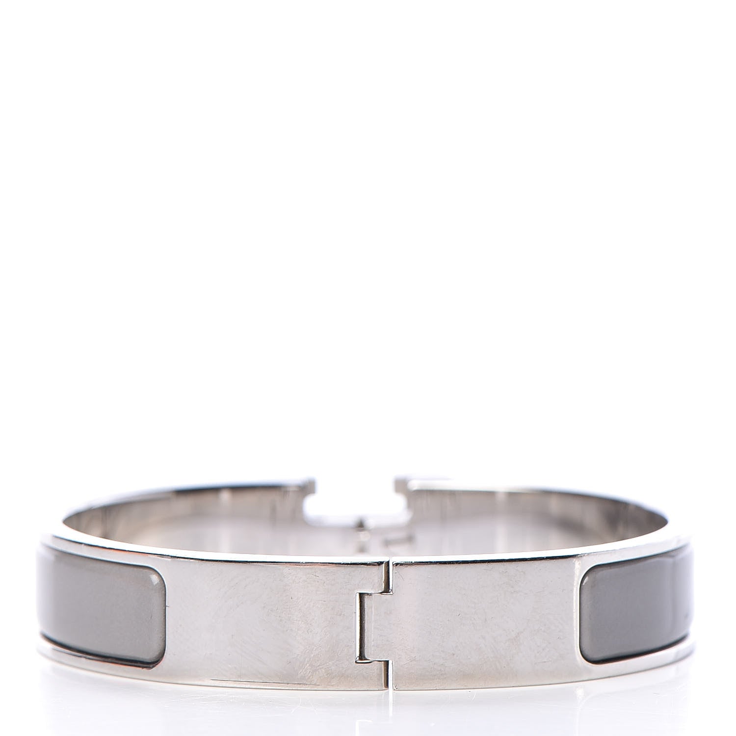 Hermes Enamel Narrow Clic Clac H Bracelet PM Gris Macadam 3 of 6