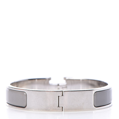 Hermes Enamel Narrow Clic Clac H Bracelet PM Gris Macadam 3 of 6