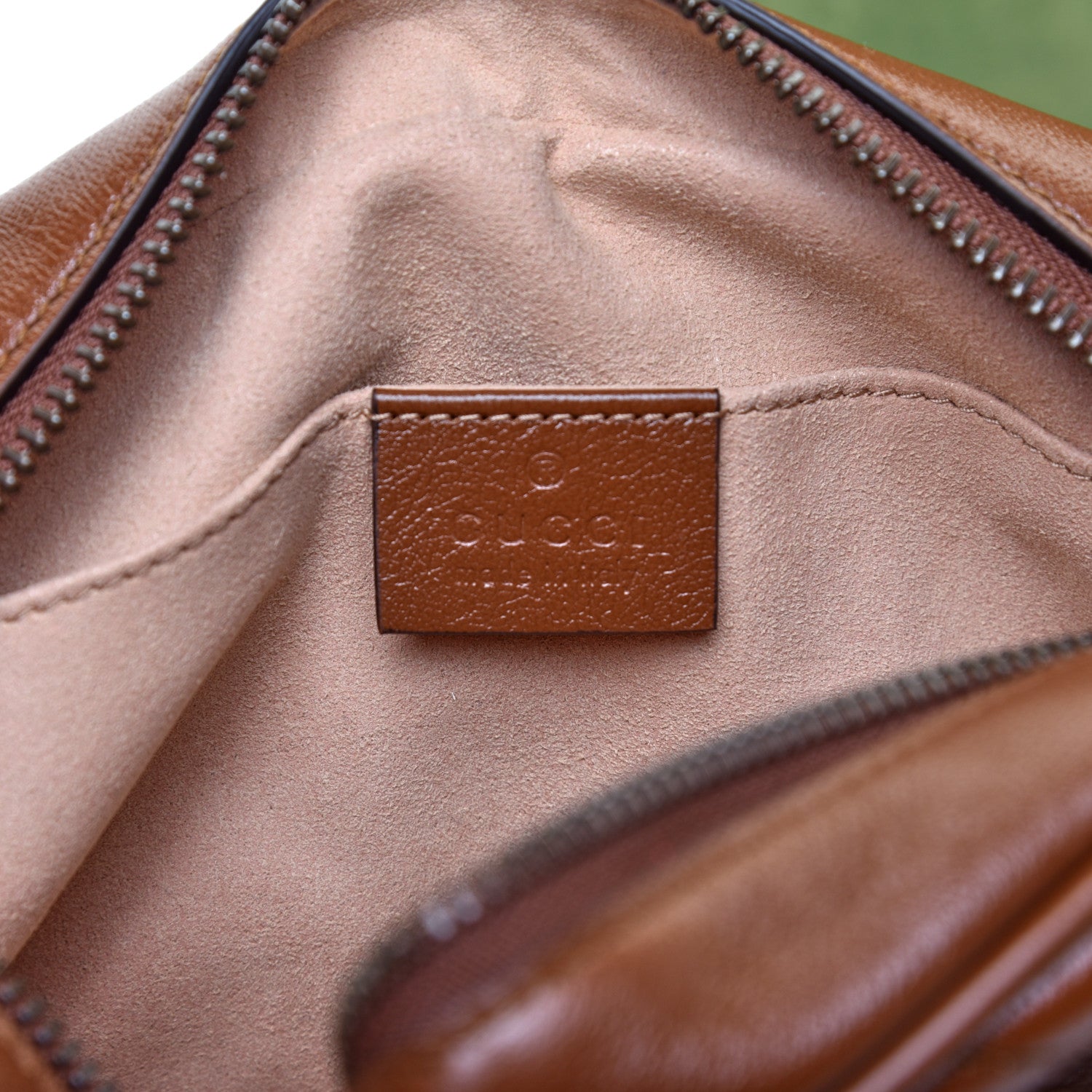 Gucci Glazed Calfskin Matelasse Diagonal Mini GG Marmont Chain Shoulder Bag Cuir 8 of 11