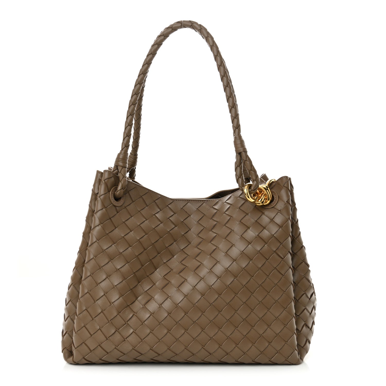Bottega Veneta Nappa Intrecciato Large Andiamo Parachute Shoulder Bag Pinecone 1 of 10