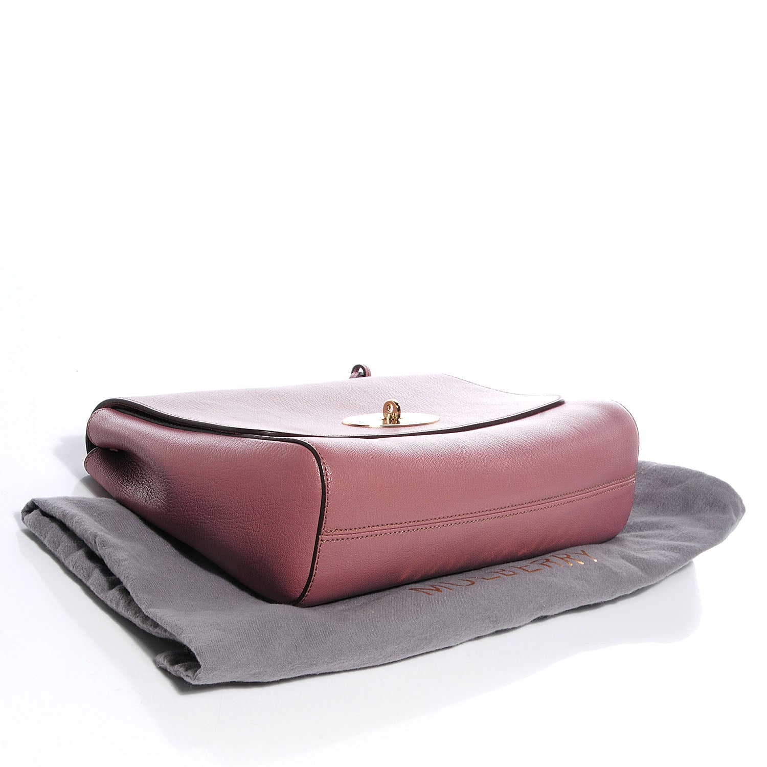 Mulberry Glossy Goat Medium Lily Flap Dark Blush 4 of 13