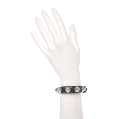 Balenciaga Agneau Giant 12 Silver Hardware Stud M Bracelet Gris Fossile 2 of 6