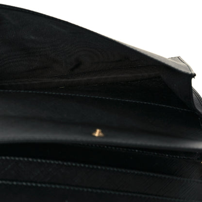 Salvatore Ferragamo Printed Calfskin Ginny Wallet On Chain Black 5 of 14