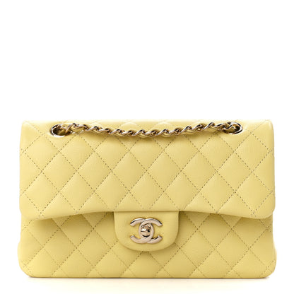 Chanel Caviar Quilted Small Double Flap Yellow 1 of 12