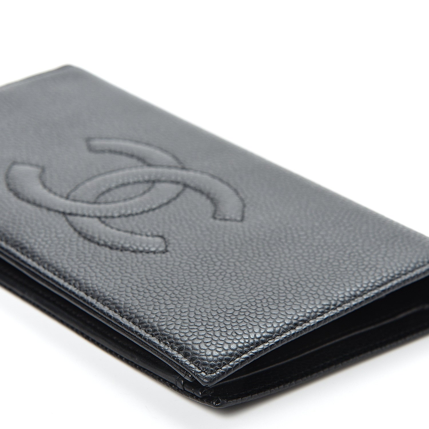 Chanel Caviar Timeless CC Yen Wallet Black 9 of 10