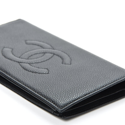 Chanel Caviar Timeless CC Yen Wallet Black 9 of 10