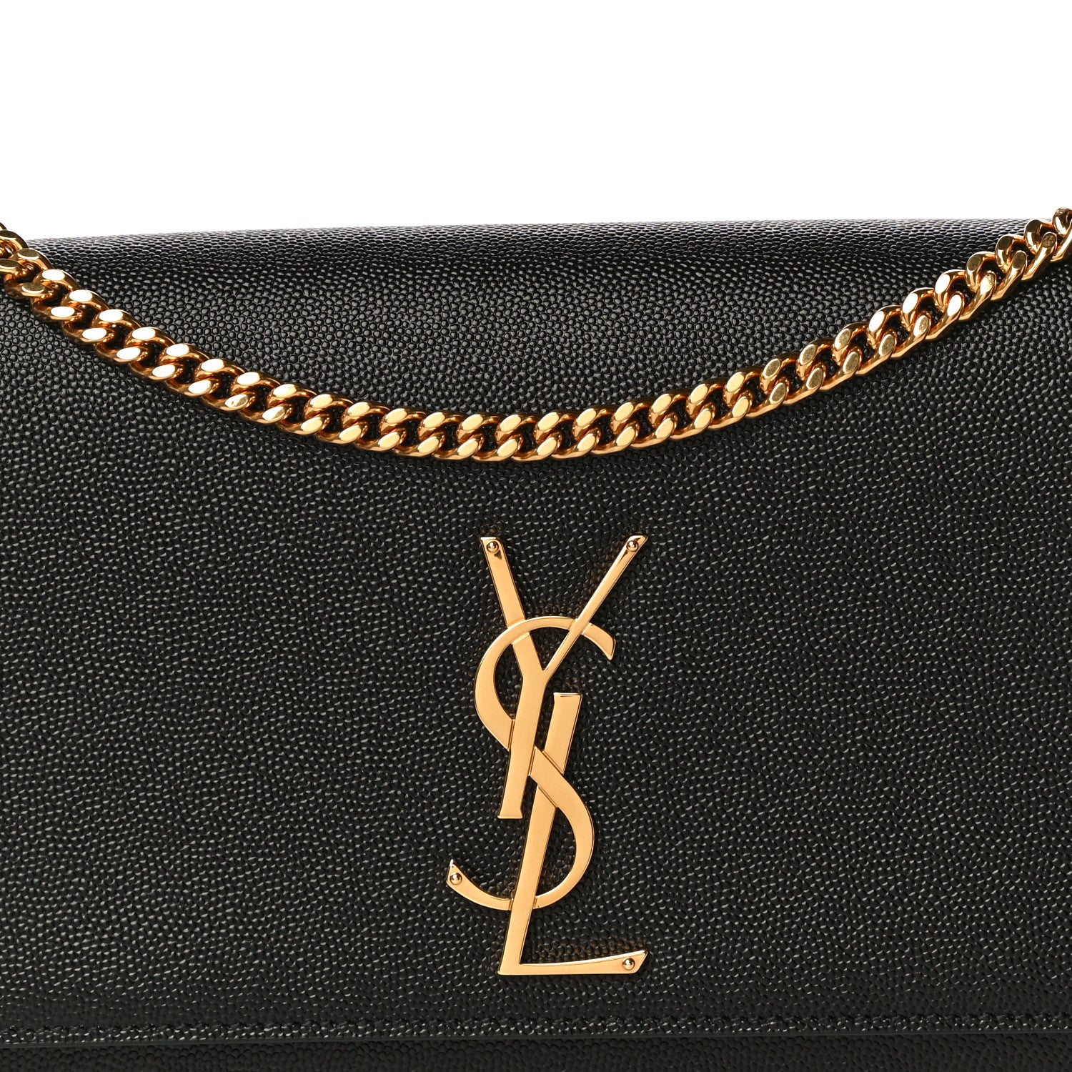 Saint Laurent Grain De Poudre Small Monogram Kate Satchel Black 8 of 10