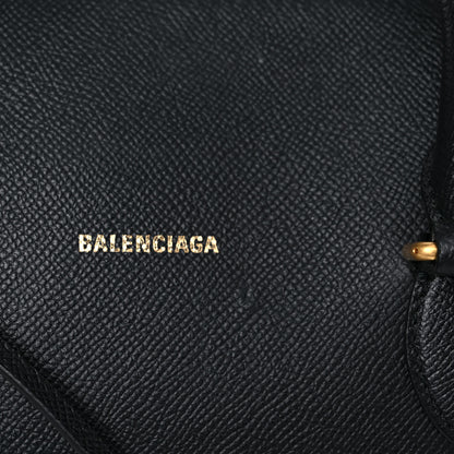 Balenciaga Grained Calfskin Medium Ville Bowling Bag Black 16 of 18