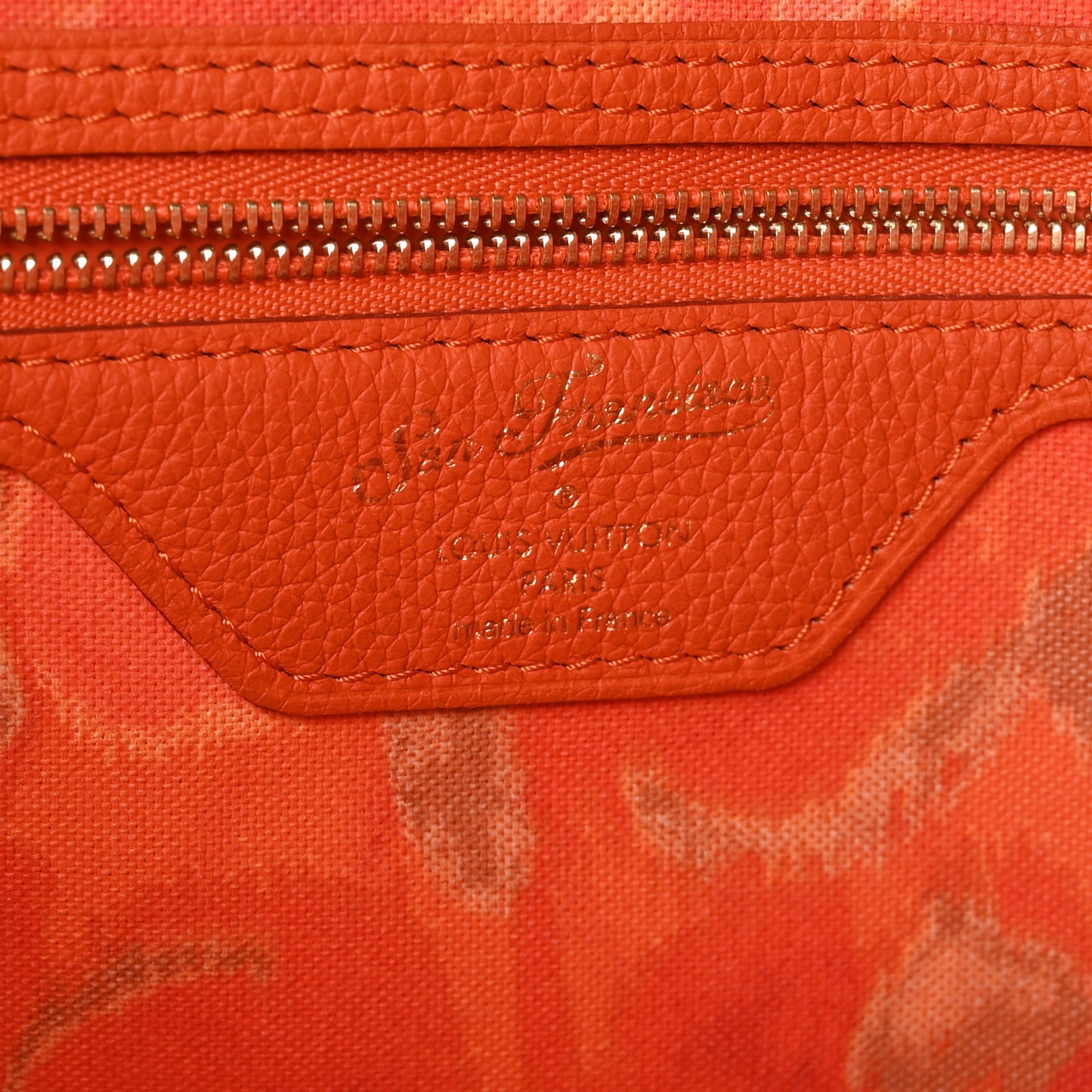 Monogram Articles de Voyage Ikat San Francisco LV Cup Neverfull GM Orange