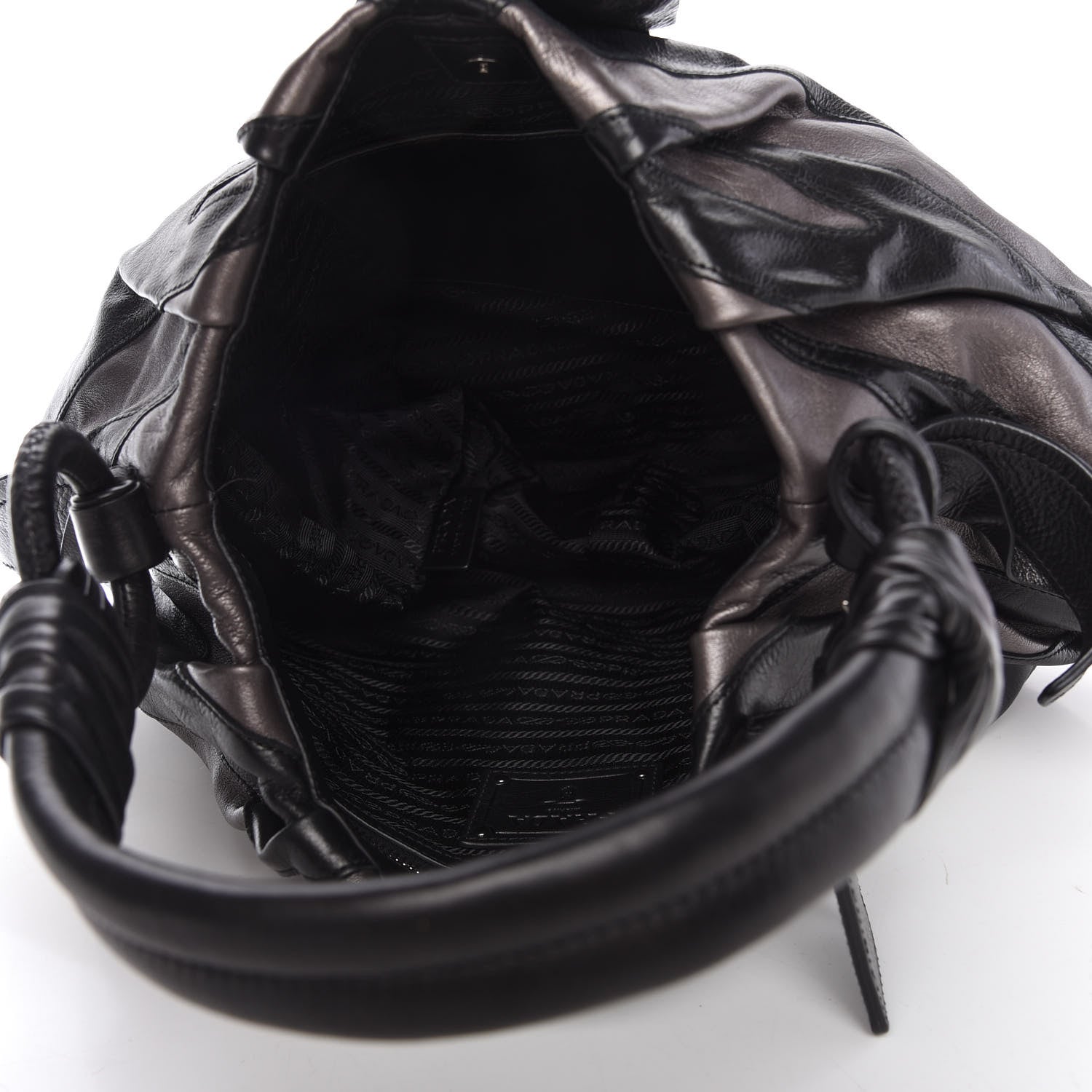 Prada Vitellino Mordo Hobo Grafite 5 of 11