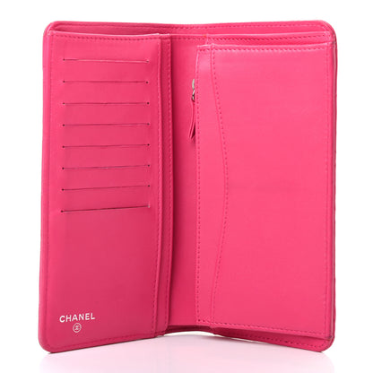 Chanel Lambskin Quilted Yen Wallet Fuchsia 5 of 13