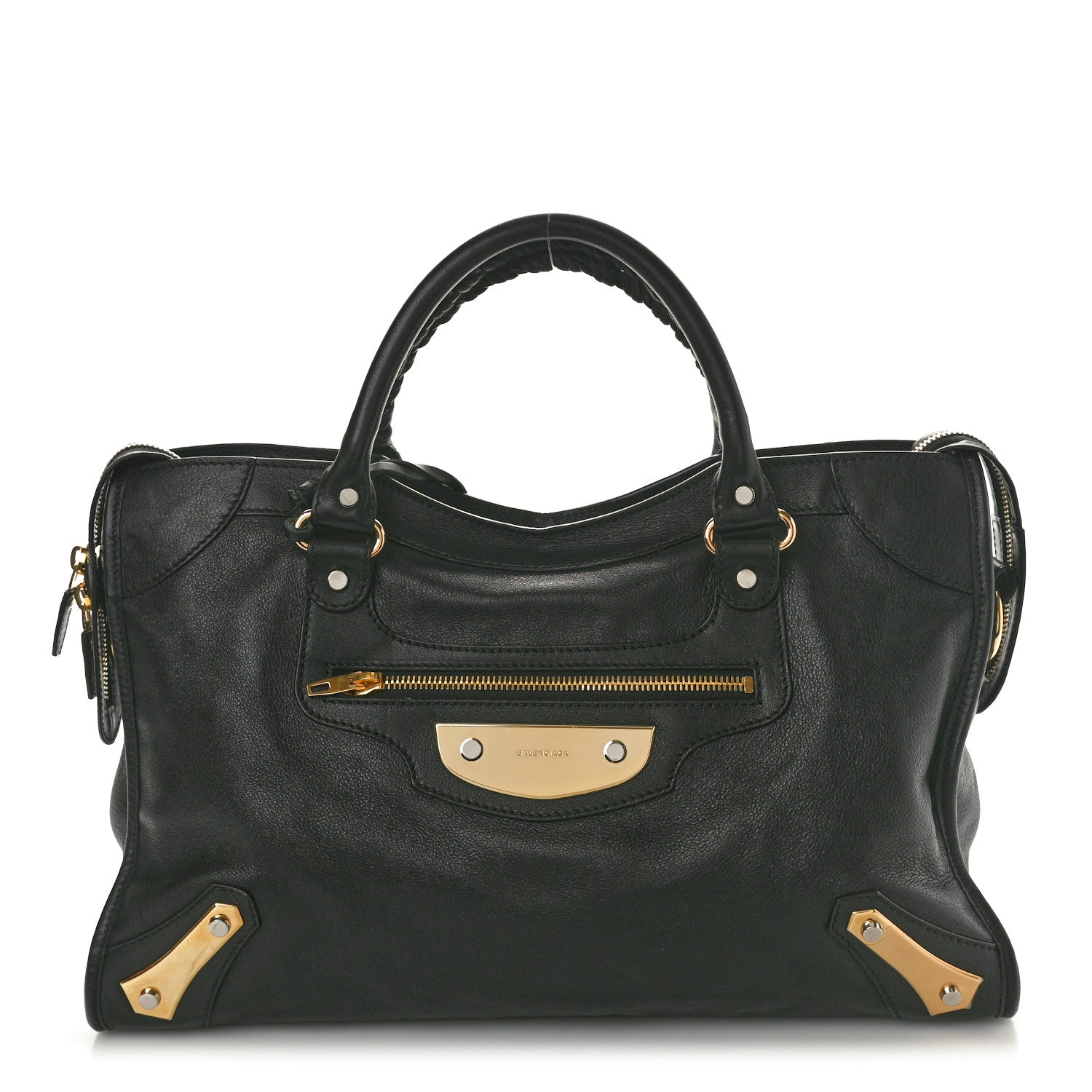 Balenciaga Veau Amp Plate Gold Hardware City Black 1 of 11