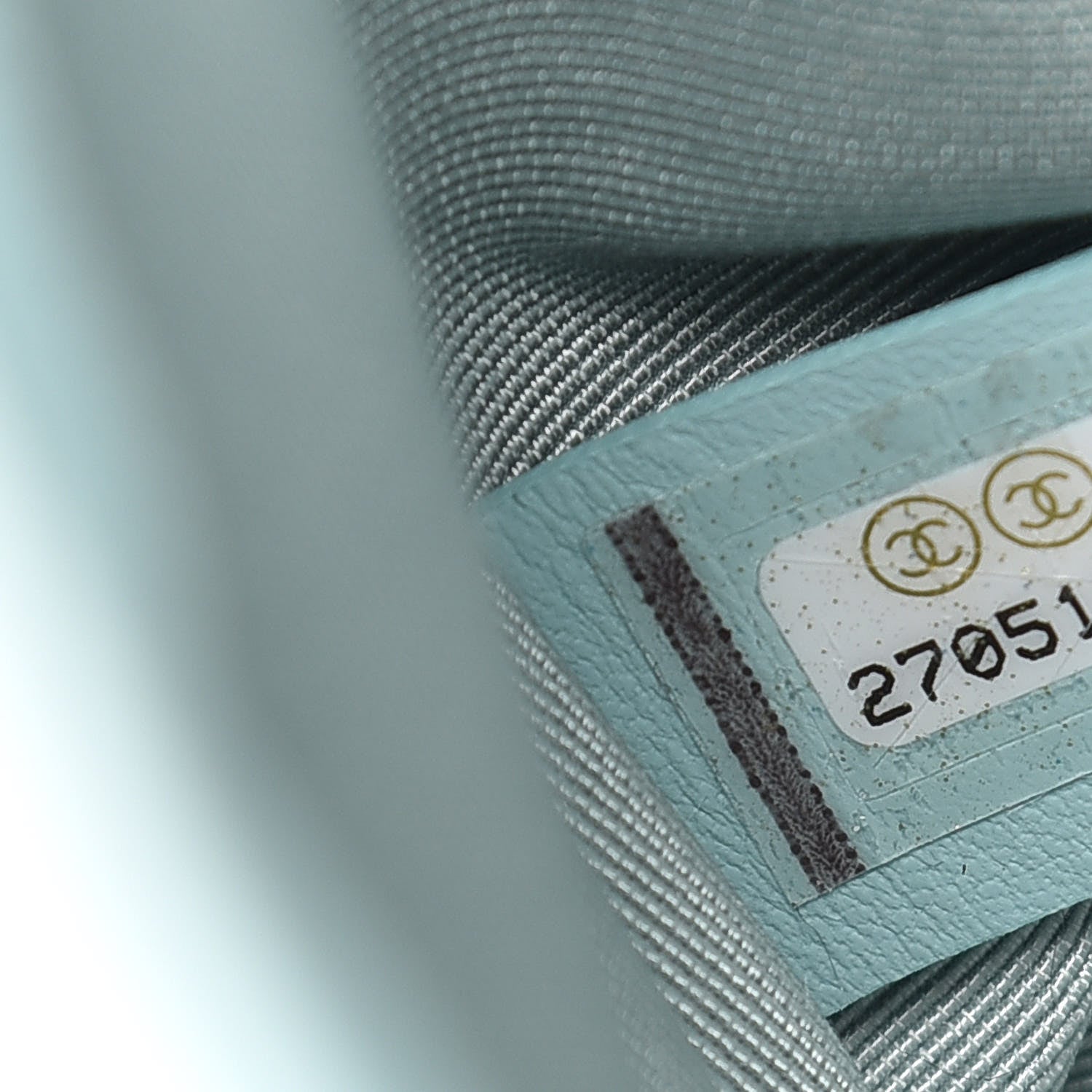 Chanel Calfskin Chevron Embroidered Medium Boy By The Sea Flap Light Blue 7 of 9