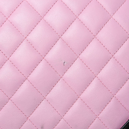 Chanel Calfskin Quilted Large Cambon Tote Pink Black 11 of 11
