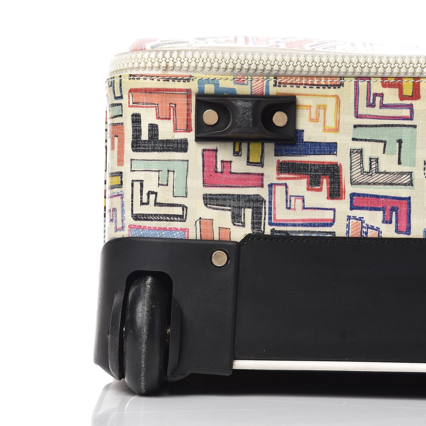 Zucca Spalmati FF Multicolor Carry On Luggage White Multicolor
