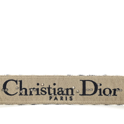 Christian Dior Oblique Studded Shoulder Strap Blue 4 of 6