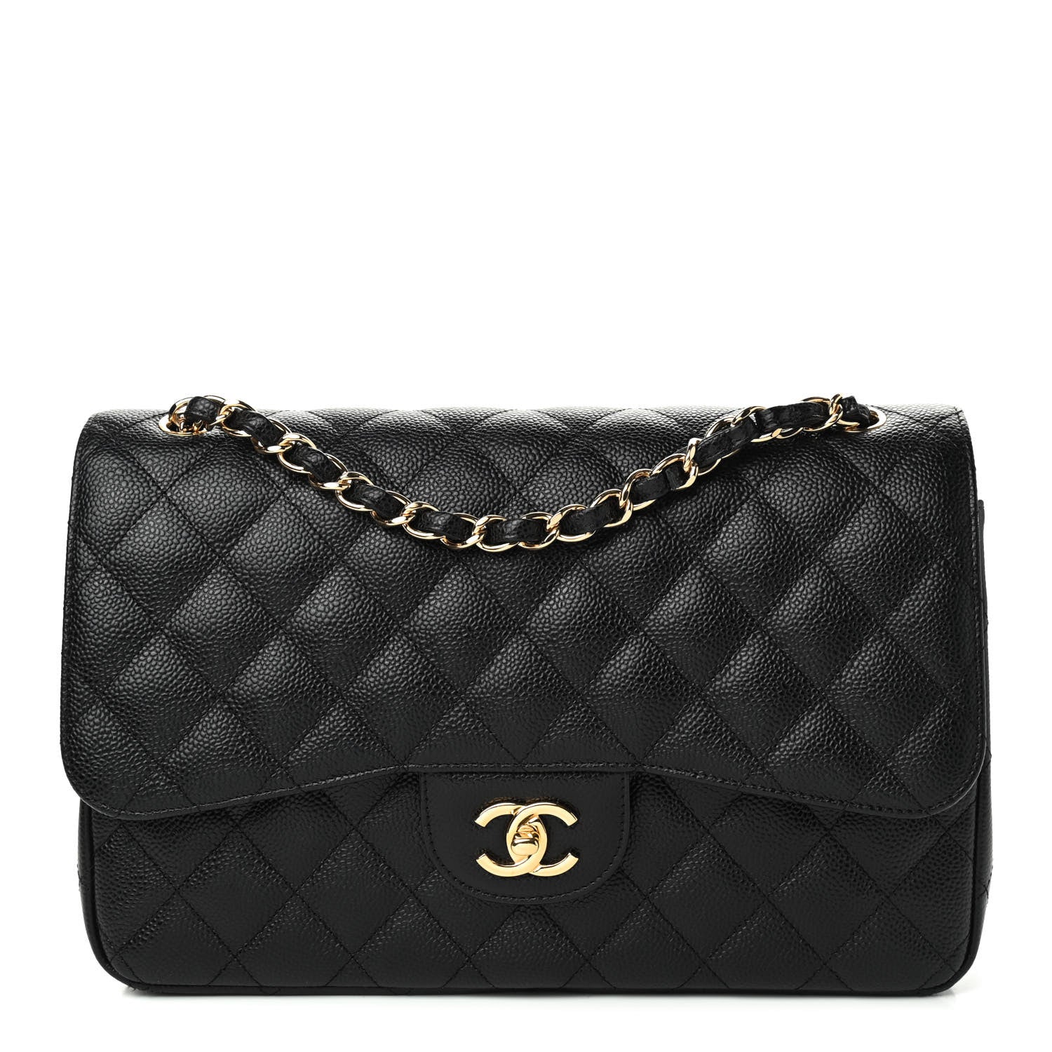Chanel Caviar Quilted Jumbo Double Flap Black 1 of 9