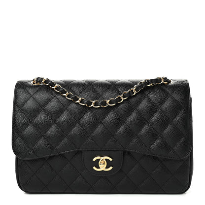 Chanel Caviar Quilted Jumbo Double Flap Black 1 of 9