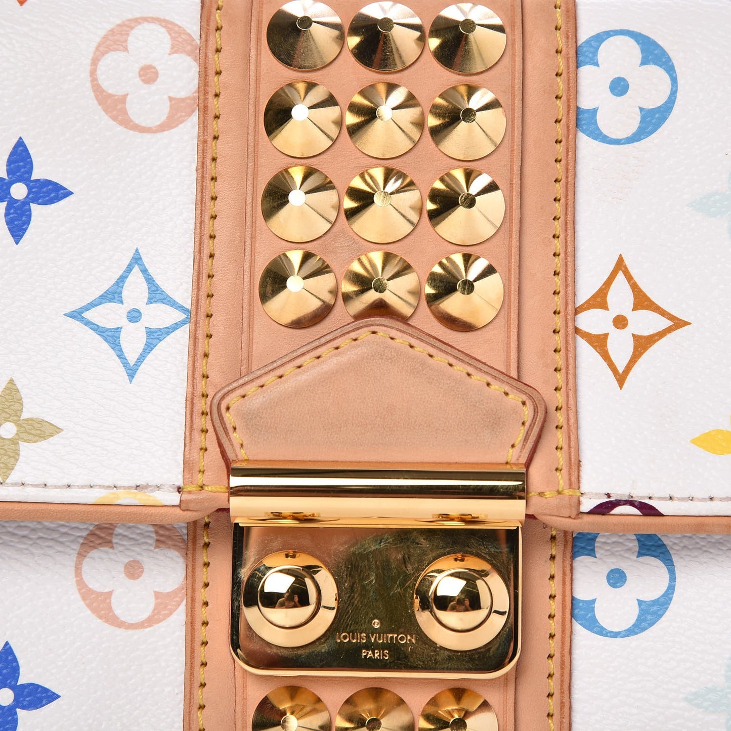 Monogram Multicolor Courtney Clutch White