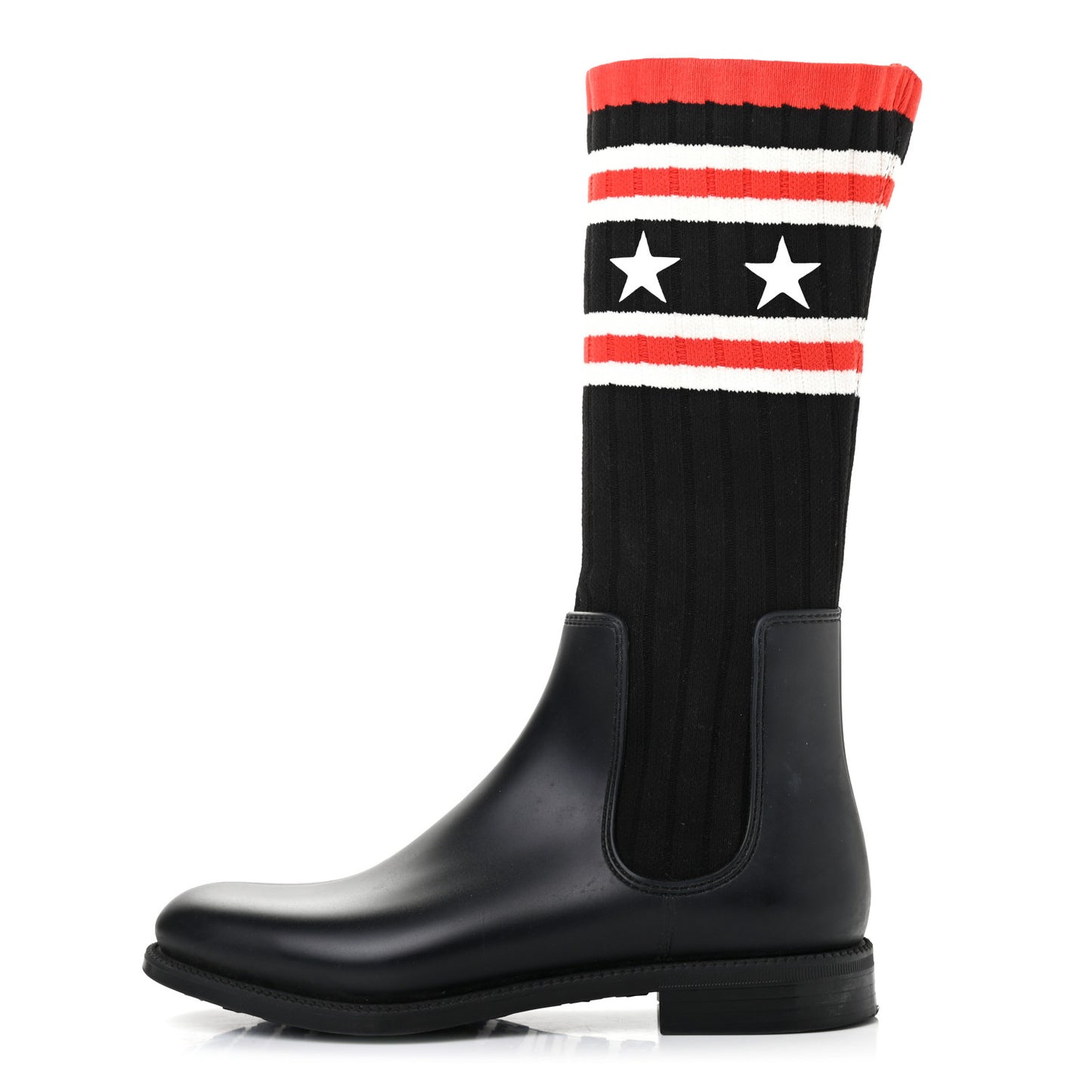 Knit Rubber Storm Boots 37 Black