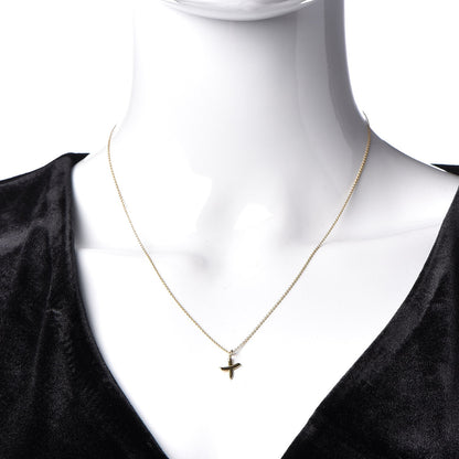 Tiffany 18K Yellow Gold Small X Pendant Necklace 2 of 8