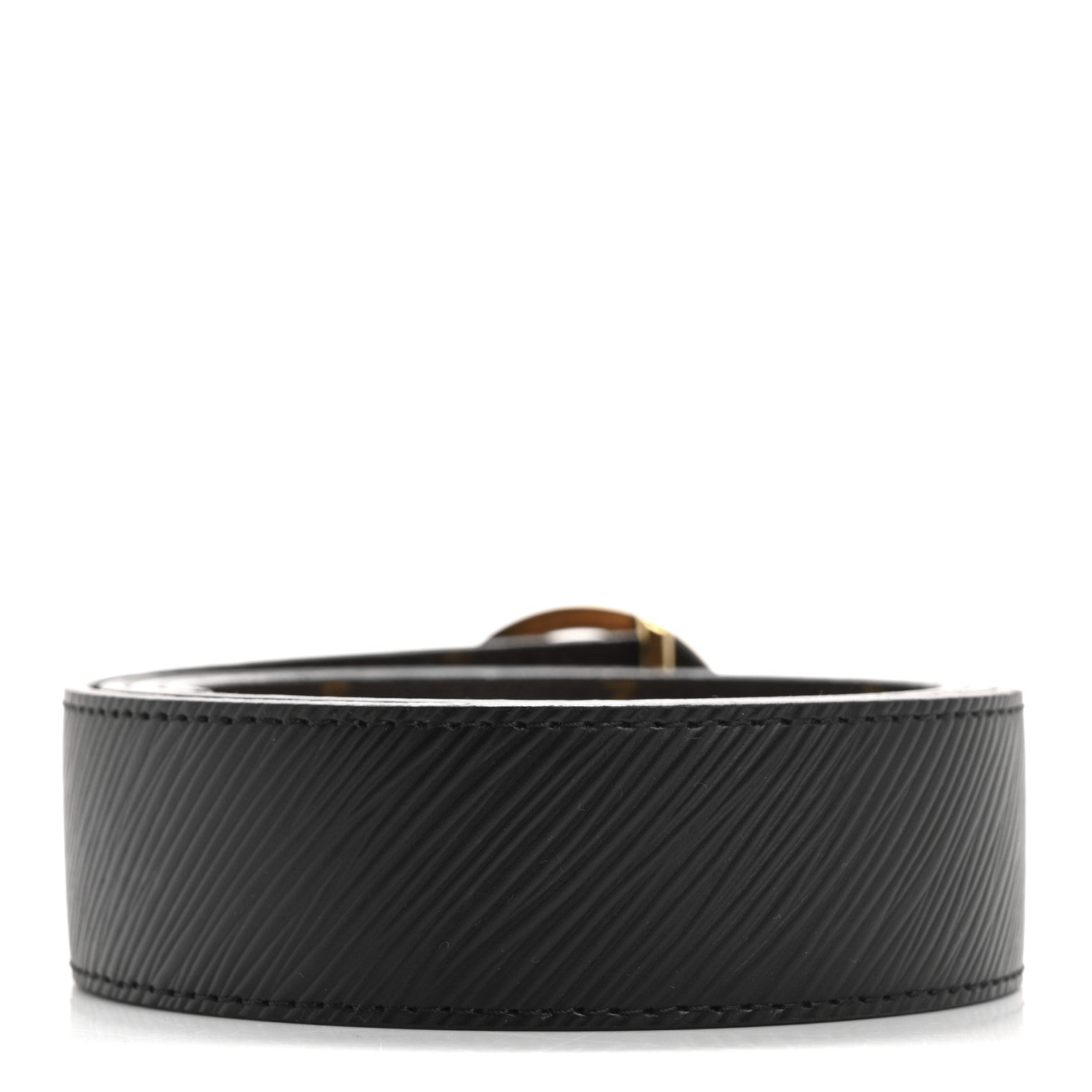 Louis Vuitton Monogram Epi 35mm LV Circle Reversible Belt 95 38 Black 2 of 8