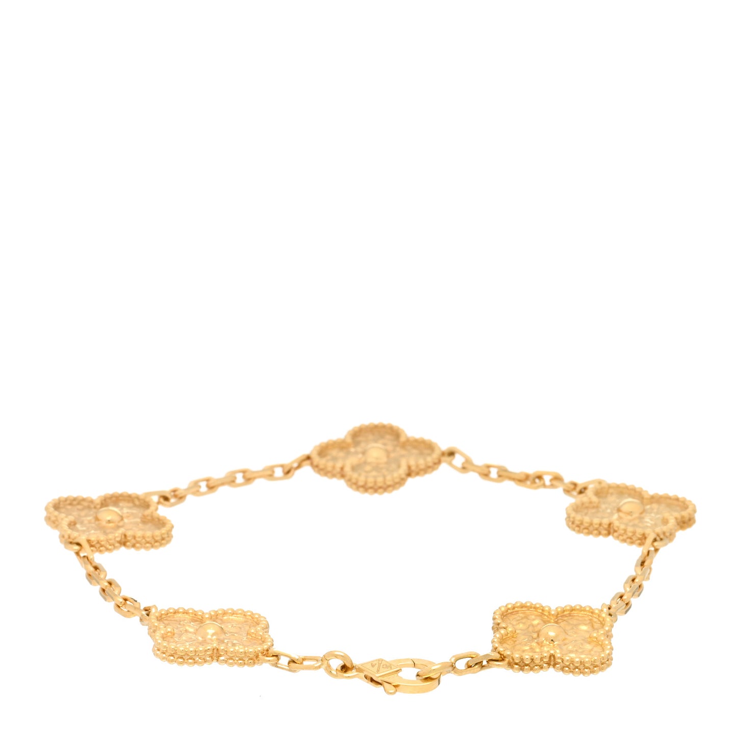 18K Yellow Gold 5 Motifs Vintage Alhambra Bracelet