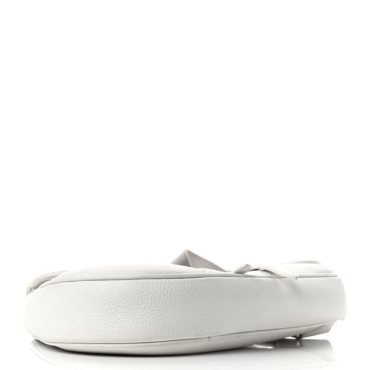 Grained Calfskin Kim Jones Saddle Bag White