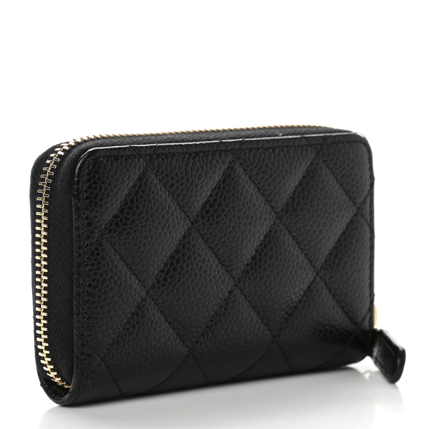 Chanel Caviar Quilted Zip Coin Purse Black 3 of 8
