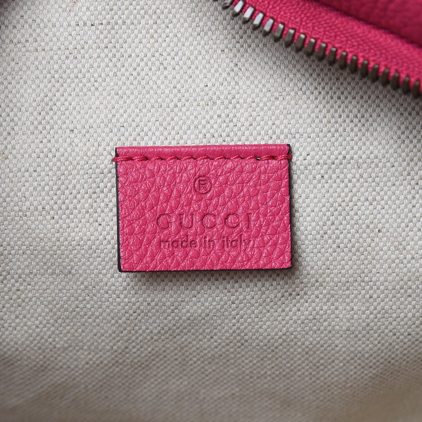 Grained Calfskin Logo Belt Bag Pink