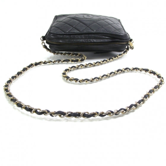 Chanel Lambskin Quilted Tassel Shoulder Bag Navy 6 of 11
