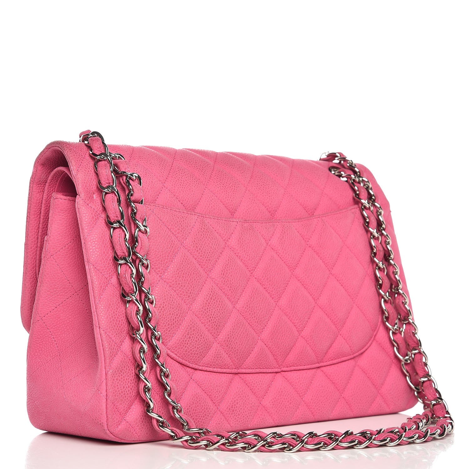 Chanel Iridescent Caviar Quilted Jumbo Double Flap Pink 4 of 29