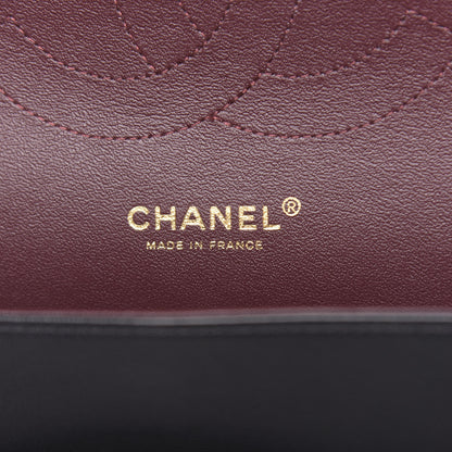 Chanel Lambskin Quilted Jumbo Double Flap Black 6 of 13