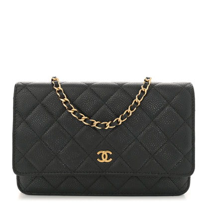 Chanel Caviar Quilted Wallet on Chain WOC Black 1 of 13
