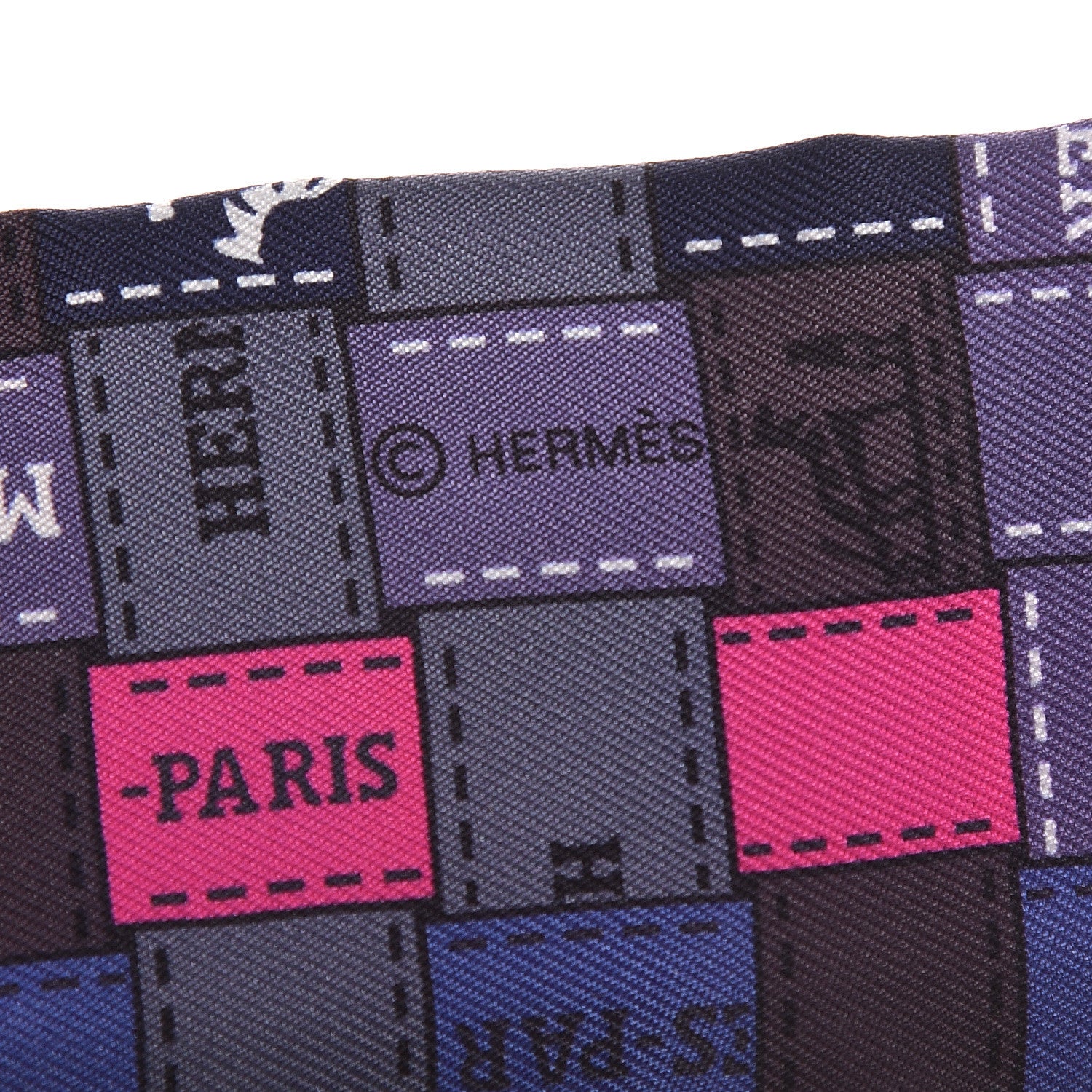 Hermes Silk Bolduc Au Carre Twilly Blue Jean Rose Vif Gris 5 of 5
