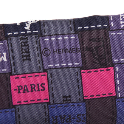 Hermes Silk Bolduc Au Carre Twilly Blue Jean Rose Vif Gris 5 of 5