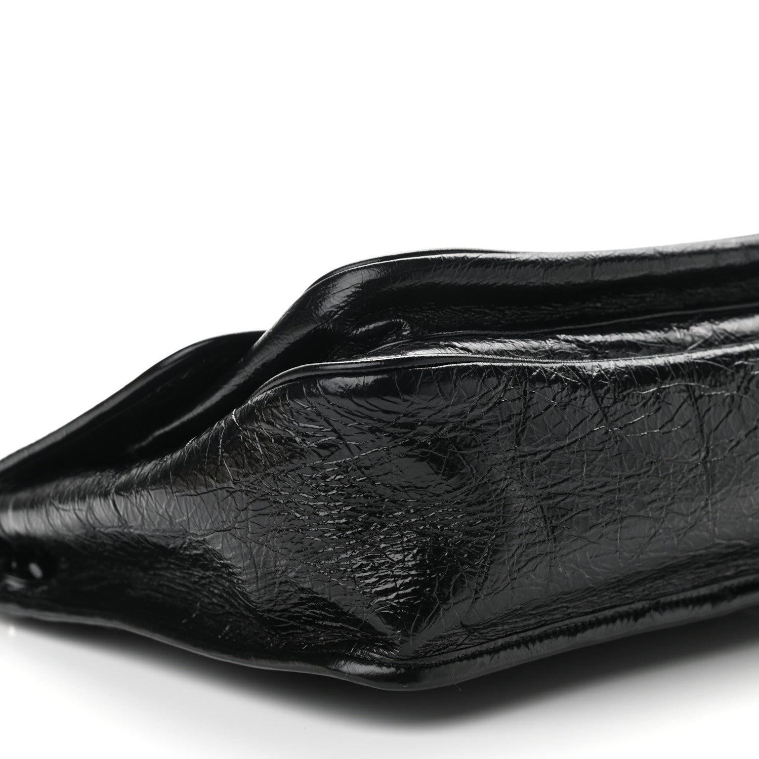 Saint Laurent Crinkled Calfskin Matelasse Monogram Medium Niki Chain Satchel Black 9 of 10
