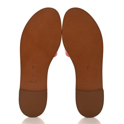 Louis Vuitton Monogram Escale Lock It Flat Mule 39 Rouge 5 of 9