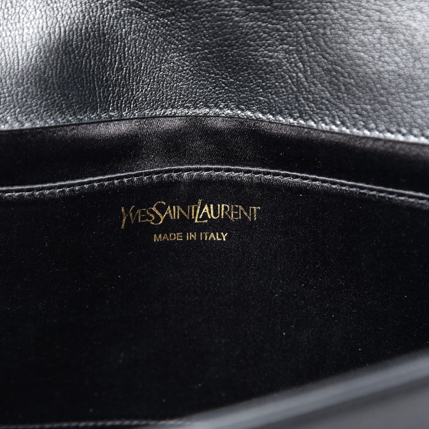Saint Laurent Calfskin Monogram Large Belle De Jour Clutch Black 6 of 8