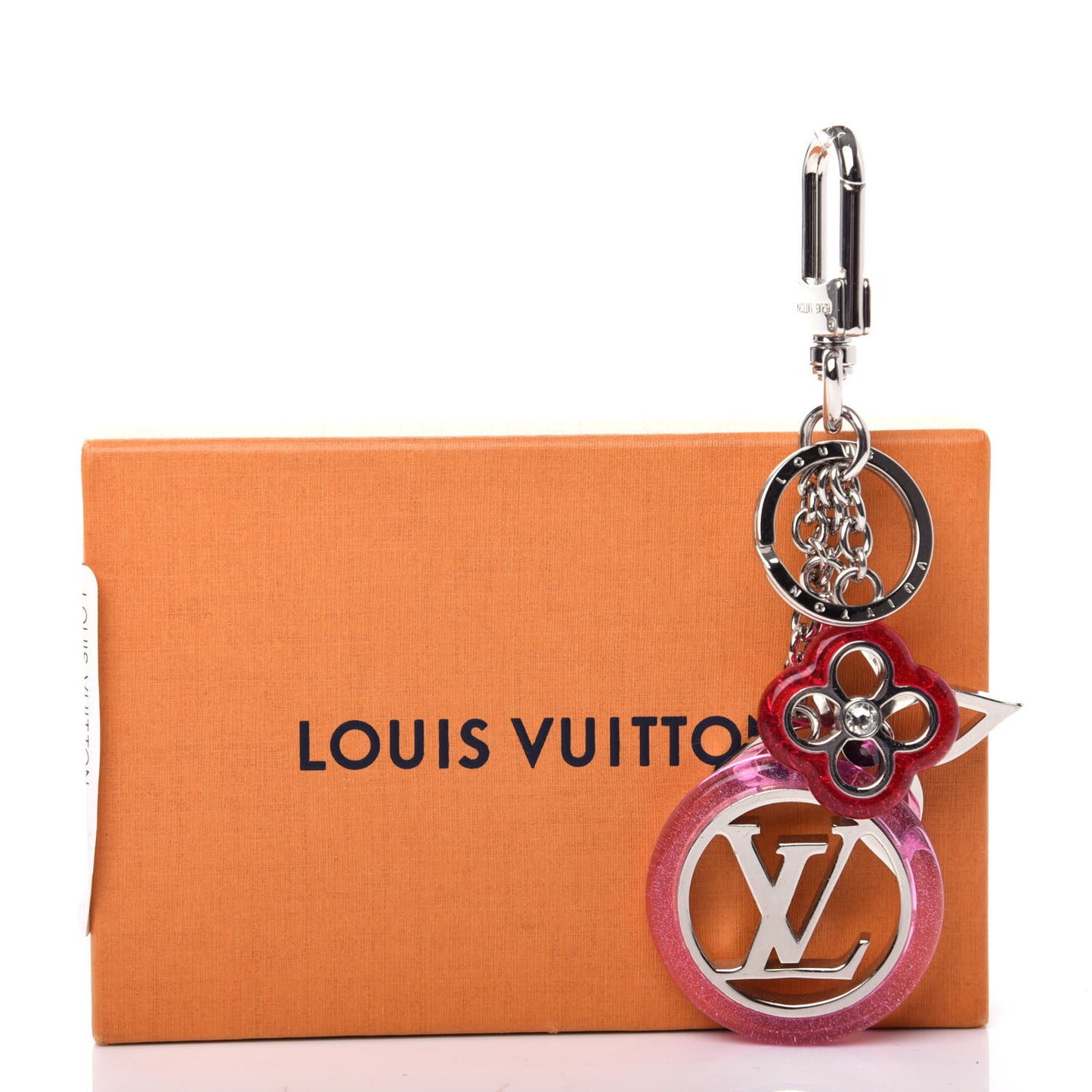 Colorline Bag Charm Key Holder Pink Glitter