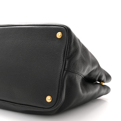 Prada Vitello Daino Tote Black 11 of 11