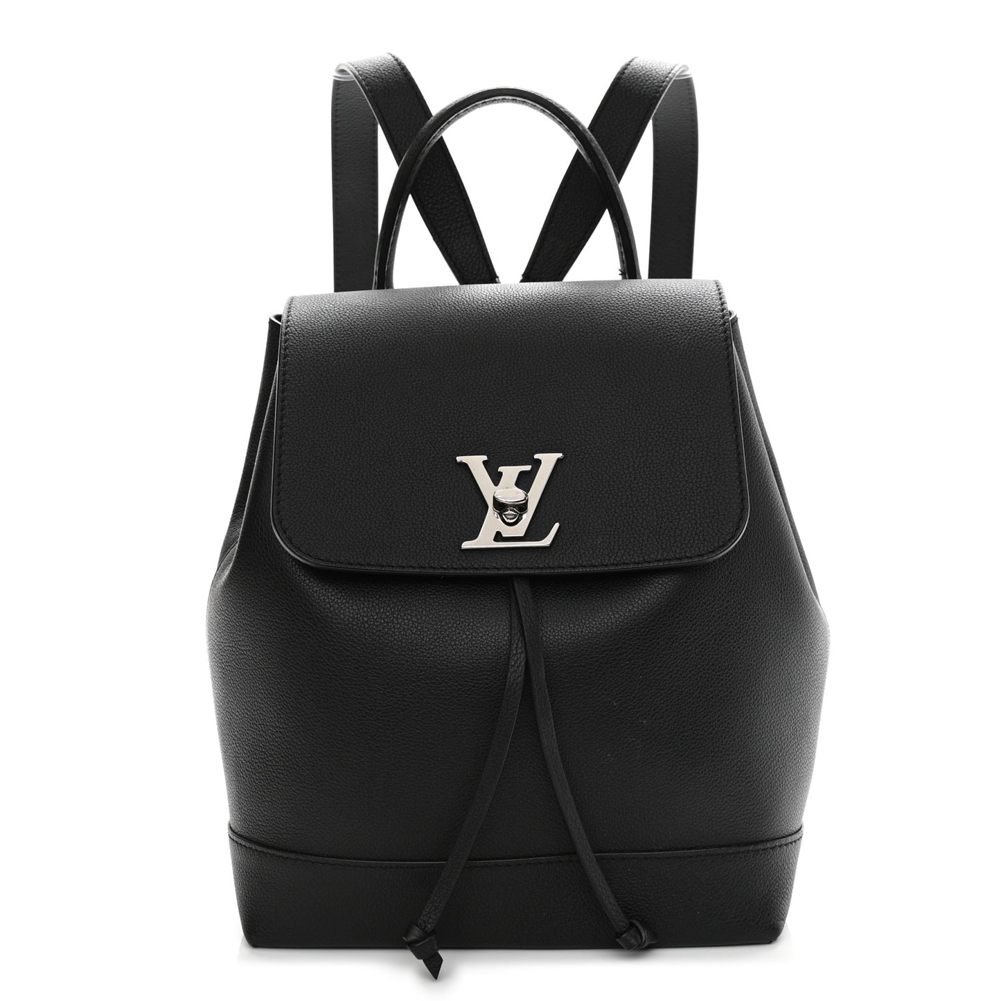 Calfskin Lockme Backpack Black